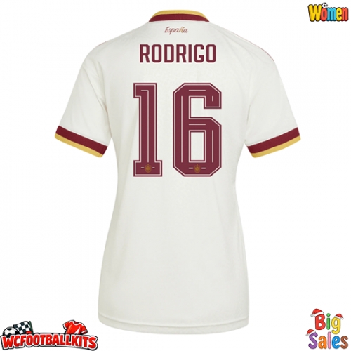 Spain Rodri Hernandez #16 Replica Away Stadium Shirt for Women World Cup 2026 Short Sleeve